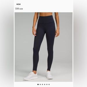 Lululemon Wunder Train High Rise Tight 28”